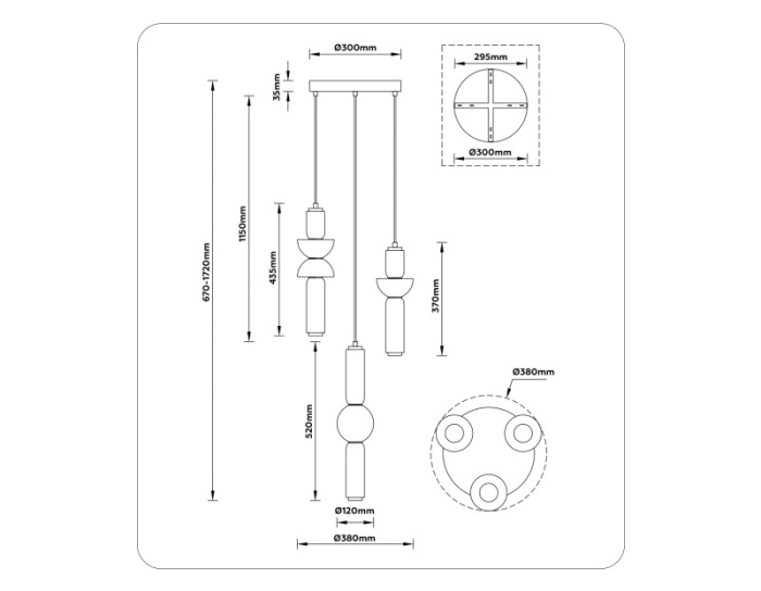Подвесной светодиодный светильник HIGH LIGHT AMBRELLA LIGHT LH11026