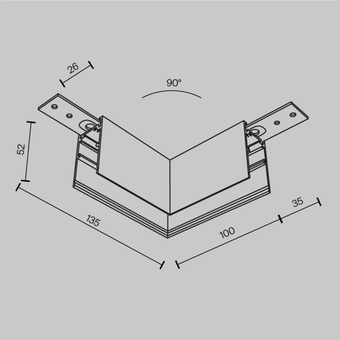Коннектор угловой Exility накладной белый Maytoni TRA034HCL-41W