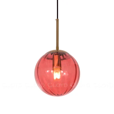 Подвесной светильник Cloyd BRINN P1 / Ø20 см - золото - красный (арт.11421)