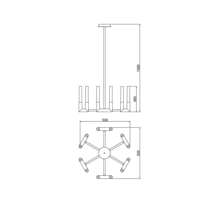 Люстра подвесная Lucia Tucci FLOP 3390.12 chrome