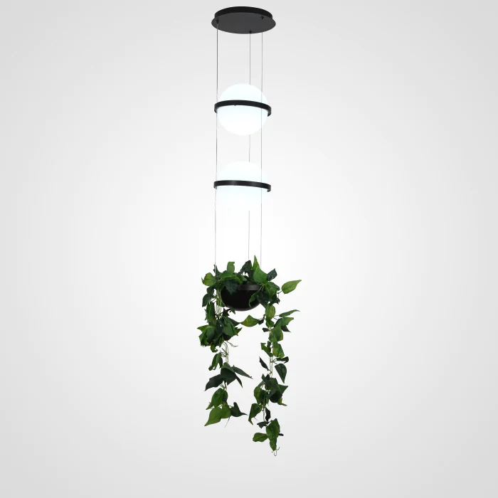 Подвесной светильник PALMA Wall lamp 2 шара + 1 вазон ImperiumLoft