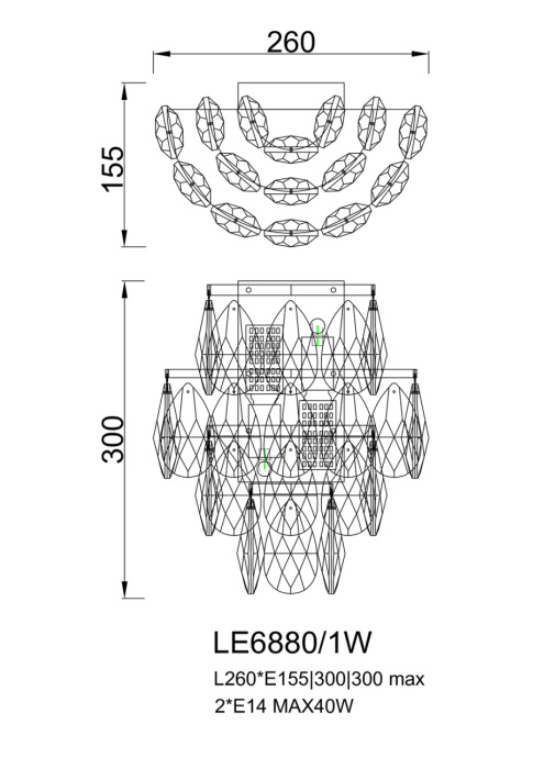 Настенный светильник Leon Melanie LE6880/1W CH