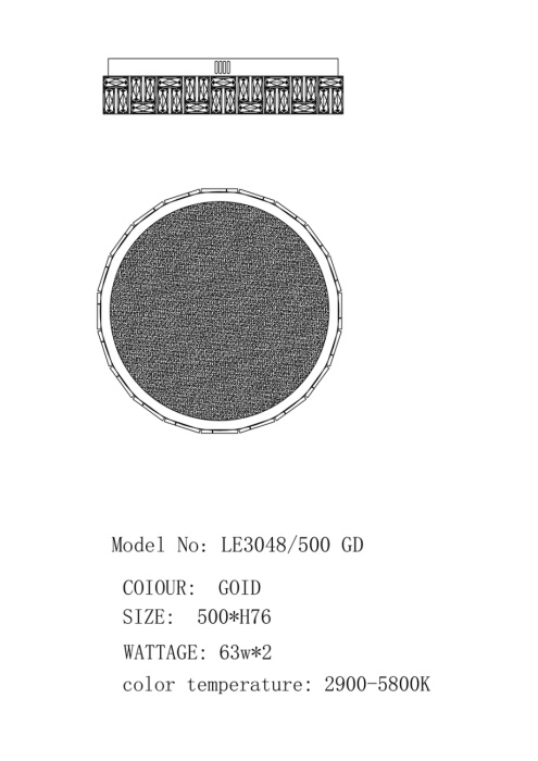 Потолочный светильник Leon Afina LE3048/500 GD