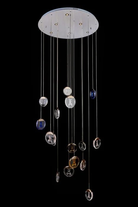 Подвесная люстра Leon Mickey LE7714/16 Black Chrome