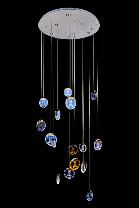 Подвесная люстра Leon Mickey LE7714/16 Black Chrome