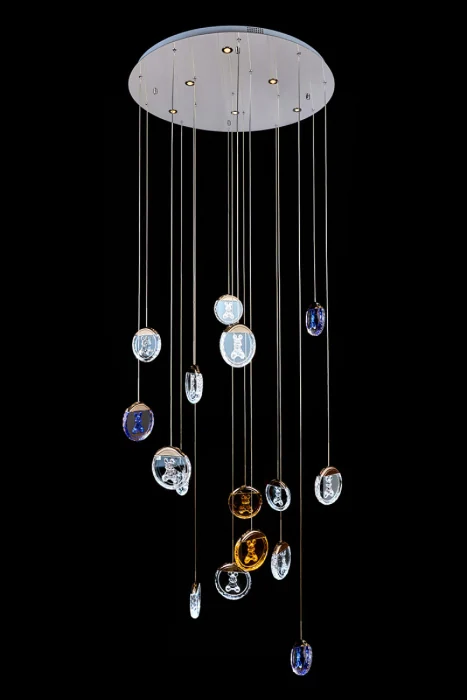 Подвесная люстра Leon Mickey LE7714/16 Black Chrome