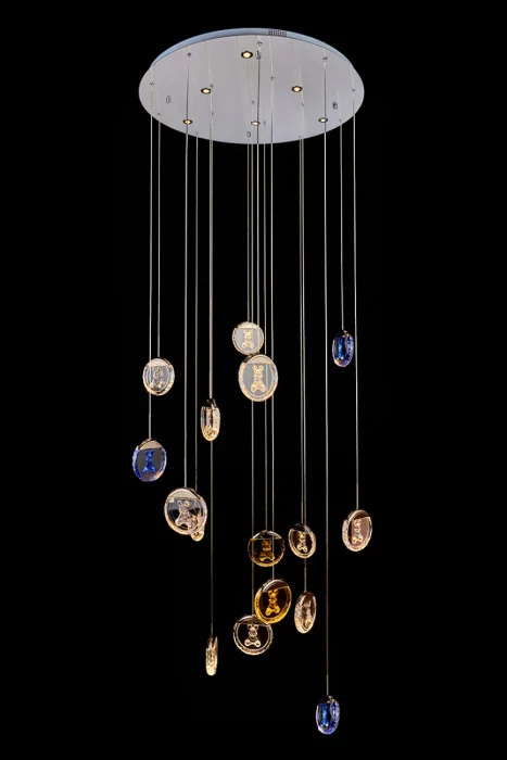 Подвесная люстра Leon Mickey LE7714/16 Black Chrome