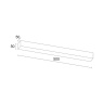 Накладной светильник Ledron LINE BRITTO 500 White 3K