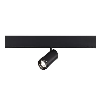 Магнитный трековый светильник ZOOM Черный LED 1*12W 4000K Lm Ra90 10-55° IP20 D50xH160 ST357.446.12