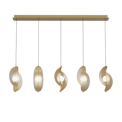 Подвесной светильник Delight Collection MD24030035 MD24030035-5B brass/amber