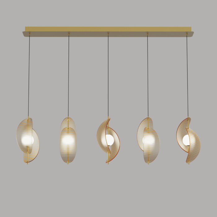 Подвесной светильник Delight Collection MD24030035 MD24030035-5B brass/amber