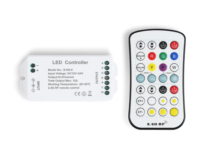 Контроллер для светодиодных лент RGB+CCT c радио пультом 2.4G GS11501 Ambrella light GS11501