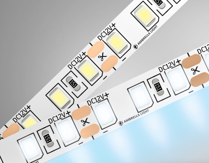 Светодиодная лента Ambrella Light GS1103 2835 120Led /9.6W m/ 12V IP20 6500K 5m/кратность резки 25mm Ambrella light GS1103