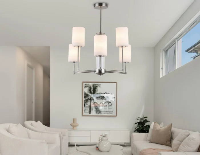 Люстра со стеклянными плафонами на штанге Ambrella light LH56211