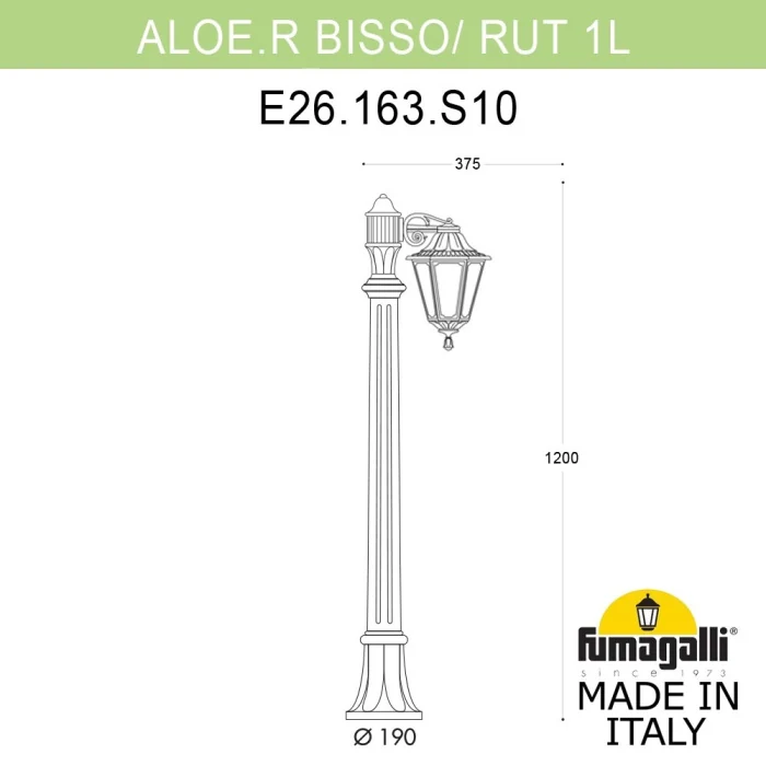 Ландшафтный светильник Fumagalli ALOE`.R BISSO/RUT 1L E26.163.S10.AXE27