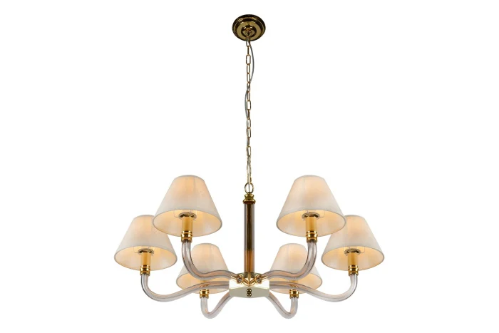 Подвесная люстра iLamp Amber YT2043-6 Золото+кофе