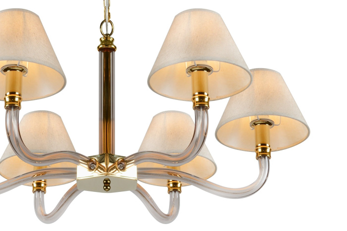 Подвесная люстра iLamp Amber YT2043-6 Золото+кофе