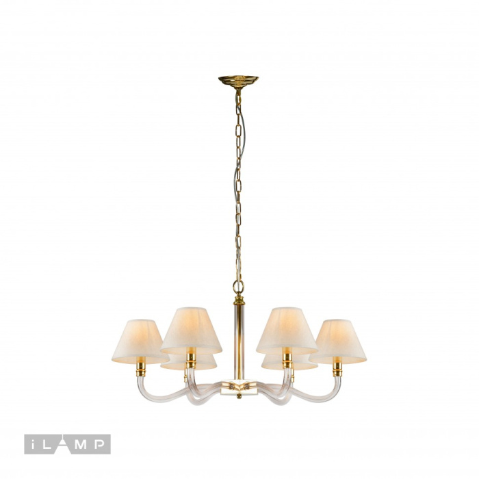 Подвесная люстра iLamp Amber YT2043-6 Золото+кофе