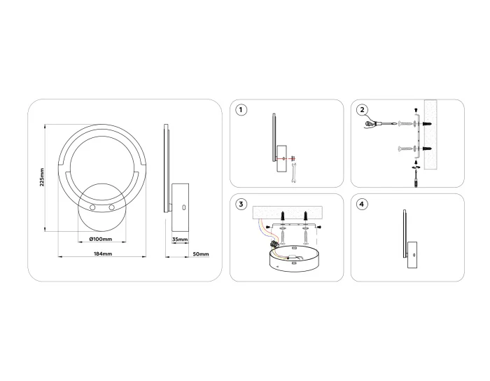 Светильник светодиодный настенный AMBRELLA light FA8946