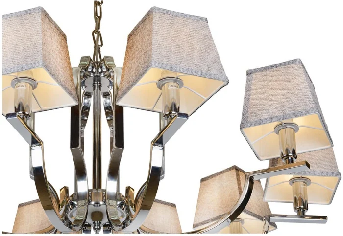 Подвесная люстра iLamp Hilton 6943-10 Хром+серый