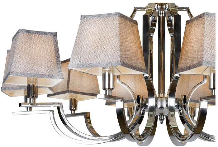 Подвесная люстра iLamp Hilton 6943-10 Хром+серый