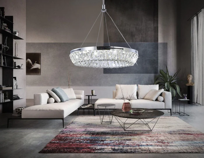 Подвесная светодиодная люстра с хрусталем Ambrella light TR5022