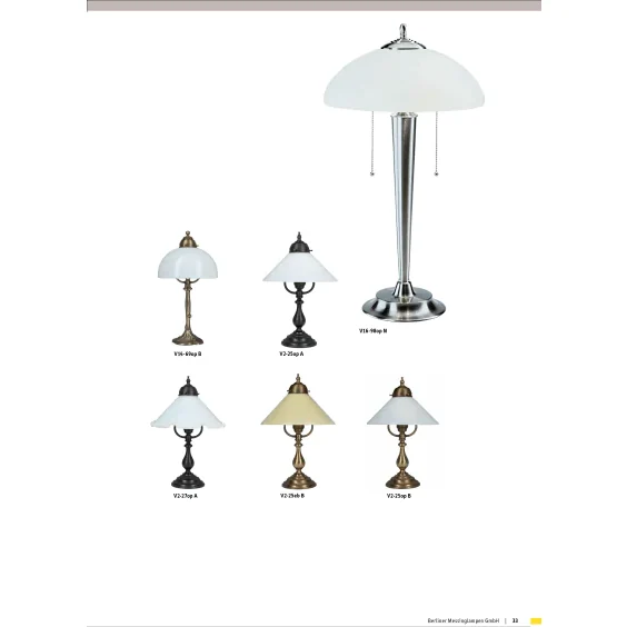 Настольная лампа Berliner Messinglampen V2-25opB