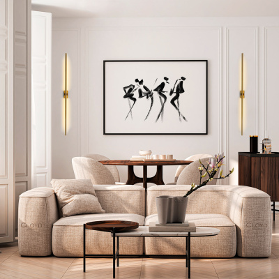 Бра Cloyd LINEAS W1 / L100 см- 4000K - латунь (арт.20117)