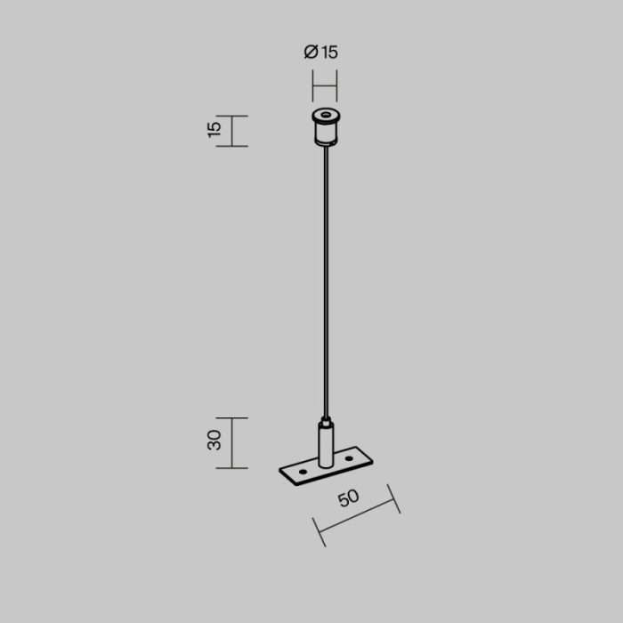 Гибкий подвес для уличной трековой системы Elasity IP white O-TR001-PW-H2M