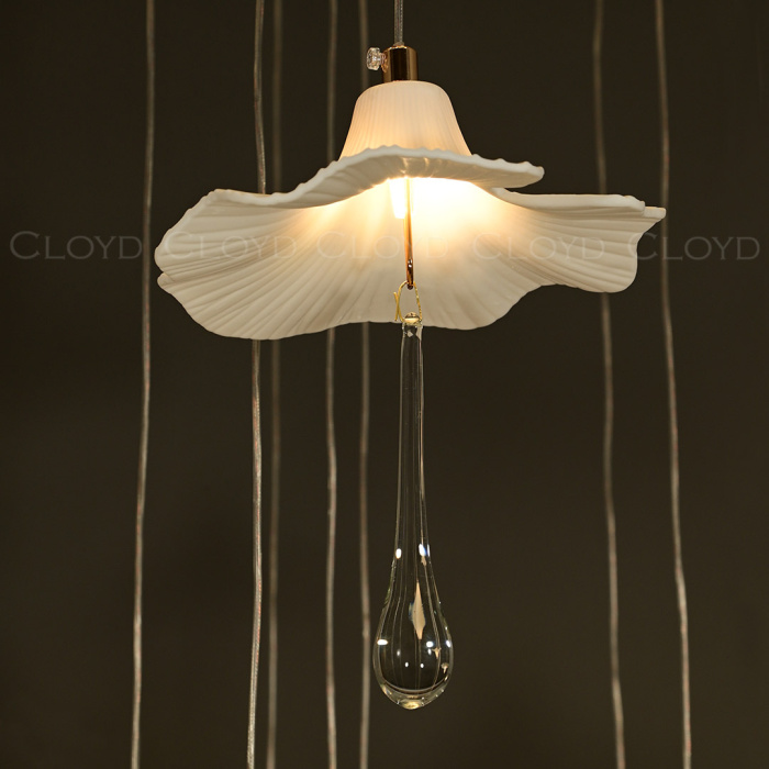 Люстра Cloyd SHANGRILA-A C33 / выс. 250 см - керамика - золото (арт.11335)