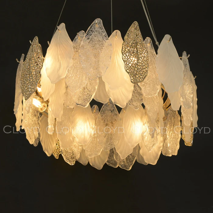 Люстра Cloyd SENEGAL-B C6 / Ø50 см - с золотыми листьями - золото (арт.11170)
