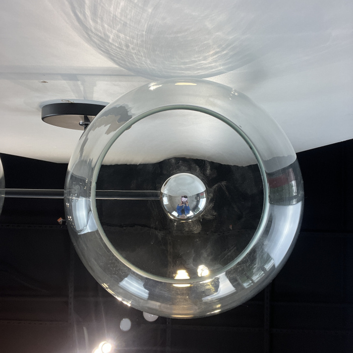 Бра RH Utilitaire Globe Shade Double Sconce Black ImperiumLoft