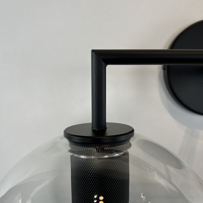 Бра RH Utilitaire Globe Shade Double Sconce Black ImperiumLoft