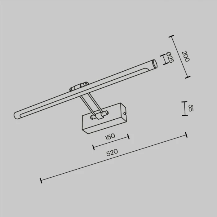 Подсветка для картин MIRROR MAYTONI MIR267WL-L12CH3K