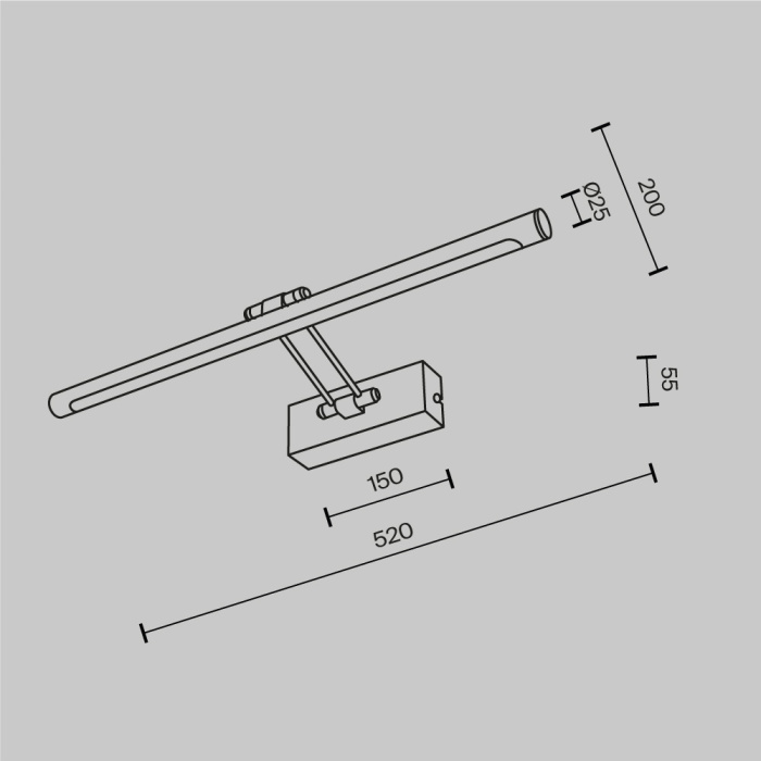Подсветка для картин Maytoni Dazzle MIR267WL-L12CH3K