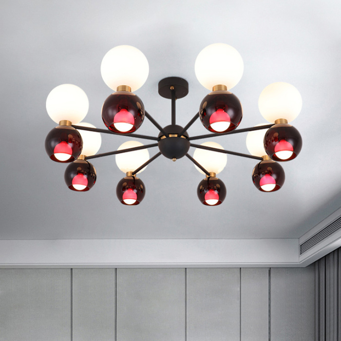 Люстра потолочная LAVINIA 6 (3+3) круг ImperiumLoft