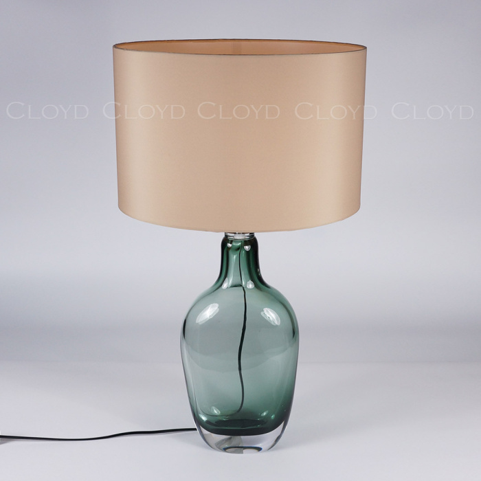 Настольная лампа Cloyd FOAM T1 / выс. 65 см - хром - зелен. стекло (арт.30102)