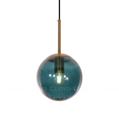 Подвесной светильник Cloyd BRINN P1 / Ø20 см - золото - синий (арт.11422)