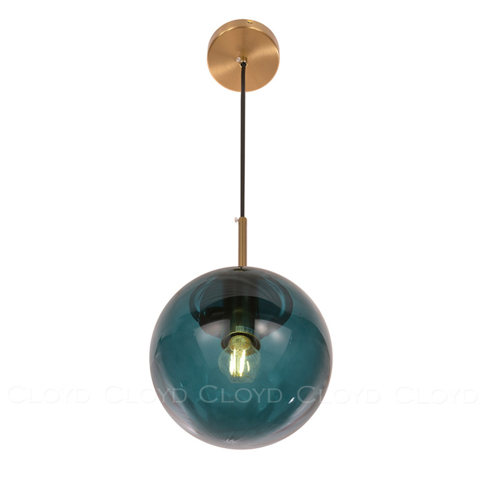 Подвесной светильник Cloyd BRINN P1 / Ø20 см - золото - синий (арт.11422)