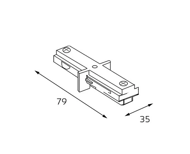 Соединитель внутренний линейный WSO ITALLINE WSO 78 white