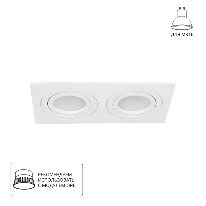 Точечный встраиваемый светильник Arte Lamp TARF A2168PL-2WH