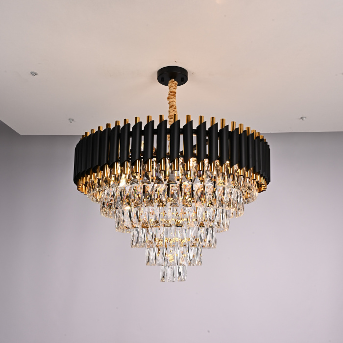 Подвесная люстра Empire Black Chandelier Crystal D 70 ImperiumLoft