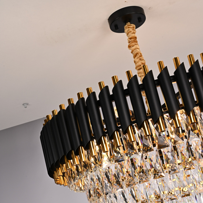 Подвесная люстра Empire Black Chandelier Crystal D 70 ImperiumLoft