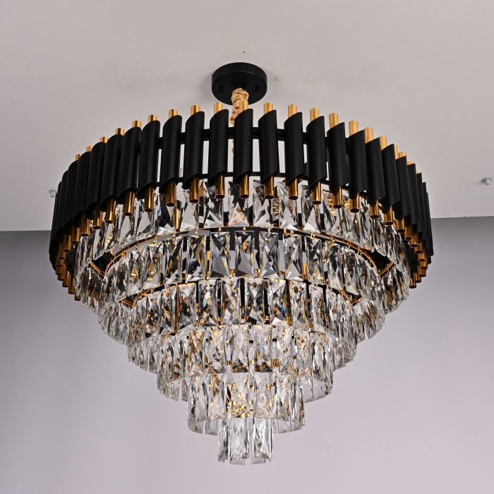 Подвесная люстра Empire Black Chandelier Crystal D 70 ImperiumLoft