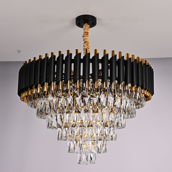 Подвесная люстра Empire Black Chandelier Crystal D 70 ImperiumLoft