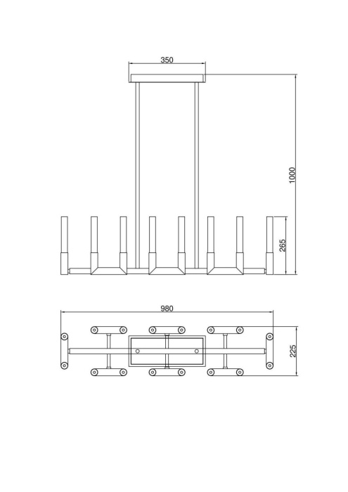 Люстра подвесная Lucia Tucci FLOP 3390.16 chrome