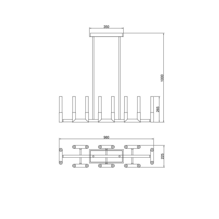 Люстра подвесная Lucia Tucci FLOP 3390.16 chrome