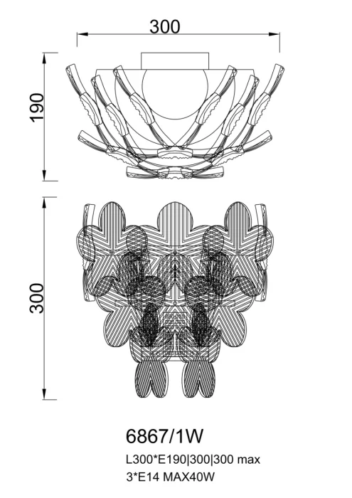 Настенный светильник Leon Fleur LE6867/1 GD