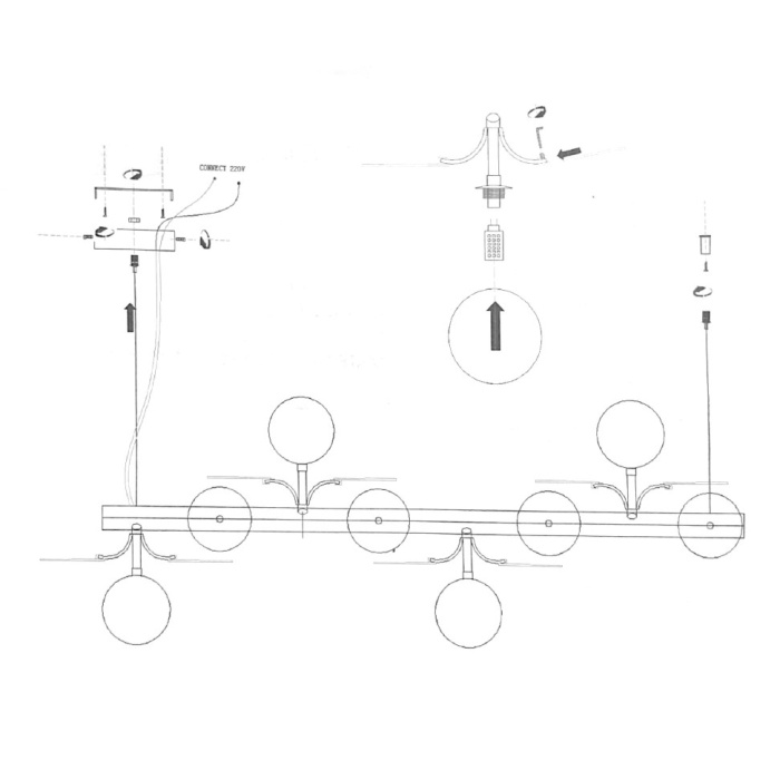 Рядный светильник MATISSE L SELF L96,2 White ImperiumLoft