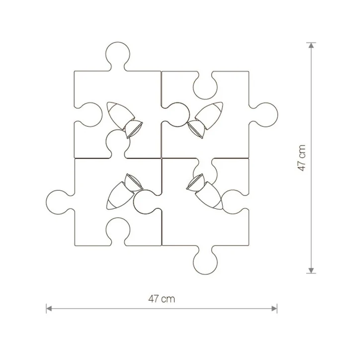 Настенно-потолочный светильник Nowodvorski Puzzle 9728